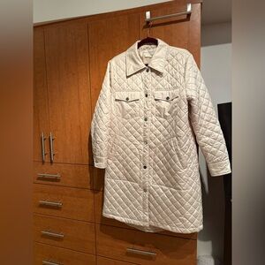 Treasure & Bond Women's Light Pink Quilted Puffer Coat